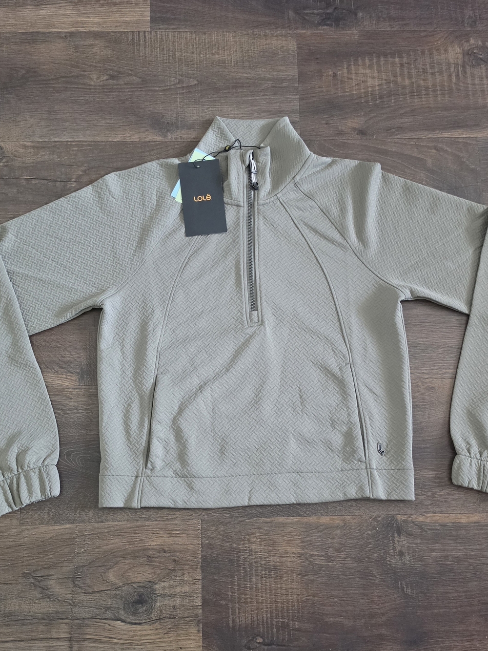 Lole Olive Green Half-Zip Pullover Jacket